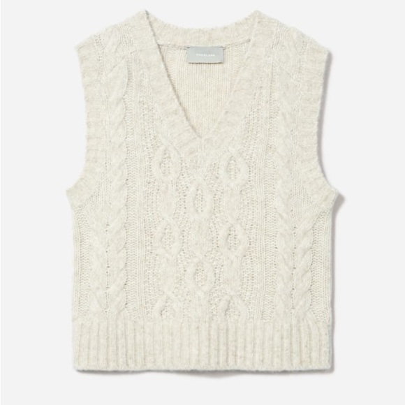 Everlane Sweaters - Everlane The Cloud Cable-Knit Merino Wool Sweater Vest medium large